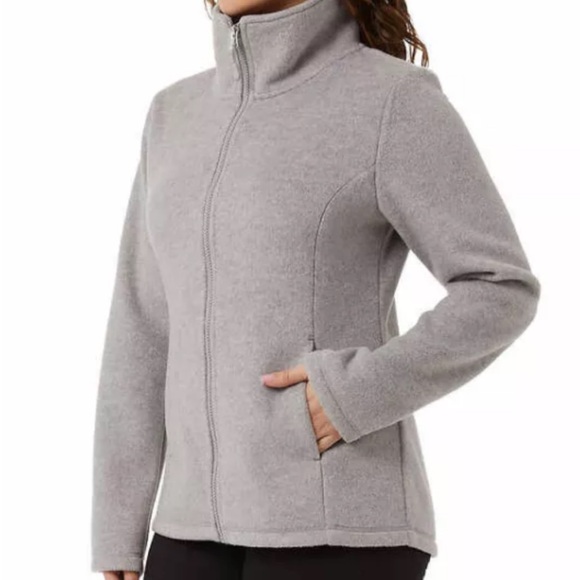 Women's Gray Fleece Jacket - Picture 6 of 8